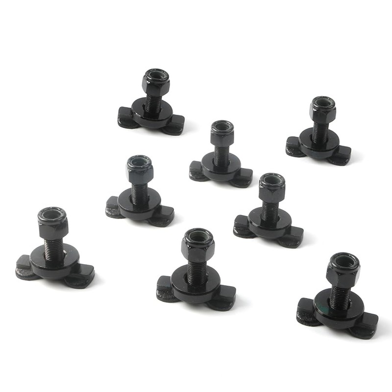 8-Pack L-Track Double Lug Threaded Stud Fitting Heavy-Duty Bolt Down