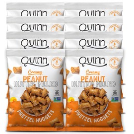 Quinn Peanut Butter Filled Pretzel Nuggets, Gluten Free, Non-GMO, 7 oz Bag (8 count)