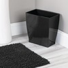 iDesign Small Plastic Bathroom Trash Can, Slim Rectangle Garbage Bin