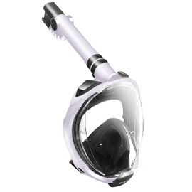 PIVOT GEAR Snorkel Adult Snorkel Mask Full Face Underwater Mask Snorkeling White x Black S/M
