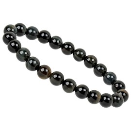 Eledoro PowerBead, Women’s Stretch Bead Bracelet, Made of 8 mm Gemstone Beads, 17 - 18 cm, gemstone, Blue