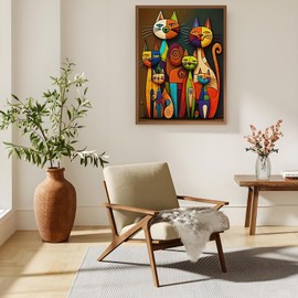 Funny Cat Diamond Painting Kits for Adults, Abstract Cat Diamond Art Kit for Adults Beginner, DIY Full Drill Cute Animal Diamond Dots Paintings Gem Art and Craft for Adult Home Decor 11.8x15.7 in