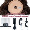 S-noilite 100% Human Hair Mannequin Head Hairdresser Practice Styling Cosmetology