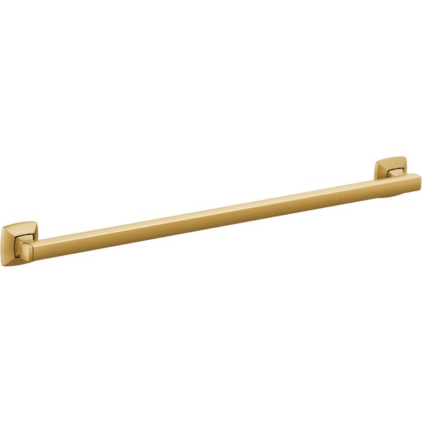Moen YG5124BG Voss Collection Safety 24-Inch Stainless Steel Transitional Bathroom Grab Bar, Gold