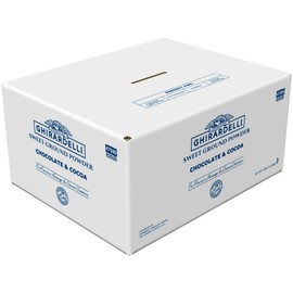 Ghirardelli Sweet Ground Chocolate & Cocoa Gourmet Powder, 10 lb Box with Ghirardelli Stamped Barista Spoon