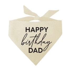 Happy Birthday Dad Dog Bandana (Natural, OS 968)