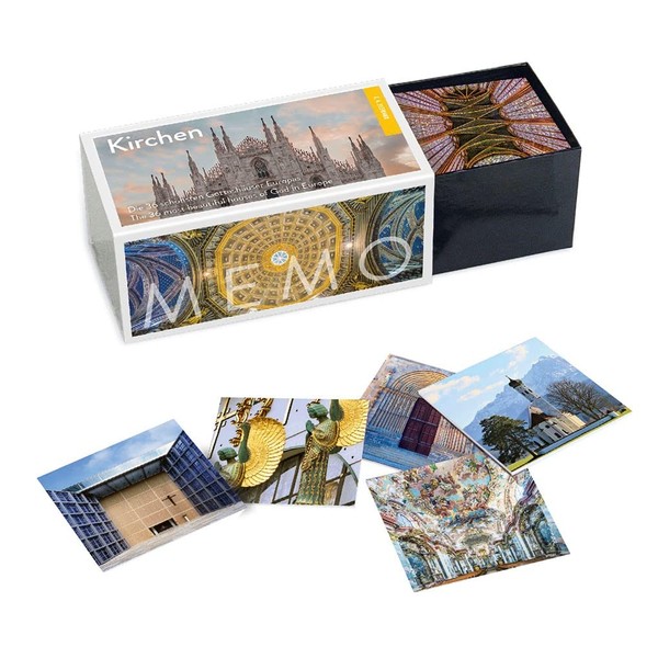 Kirchen. Memo I Churches. Matching Games: Die 36 schönsten Gotteshäuser