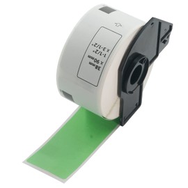 BETCKEY Colored Labels Compatible with Brother DK-1208 (1-1/2" x 3-1/2") Large Address Labels, Compatible for Brother Desktop Label Printers [1 Roll, 400 Labels, Green]