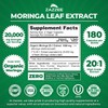 Zazzee Organic Moringa 20:1 Extract, 20,000 mg Strength, 180 Vegan