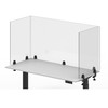 Luxor DIVCL-6030C Reclaim Acrylic Sneeze Guard Desk Divider - 60"