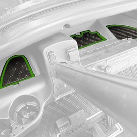Xtreme Mats Dash Mats and Golf Cart Cubby Inserts for Club Car Precedent/Onward - Green Trim - Surface Protection for Golf Car Dash Areas