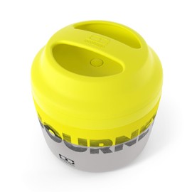 monbento - MB Element The Journey Insulated Bento Lunch Box - Insulated Lunch Box that Keeps Meals Hot/Cold - Ideal Lunch Box for Work/Hiking/Outdoor - BPA Free - Yellow Metal