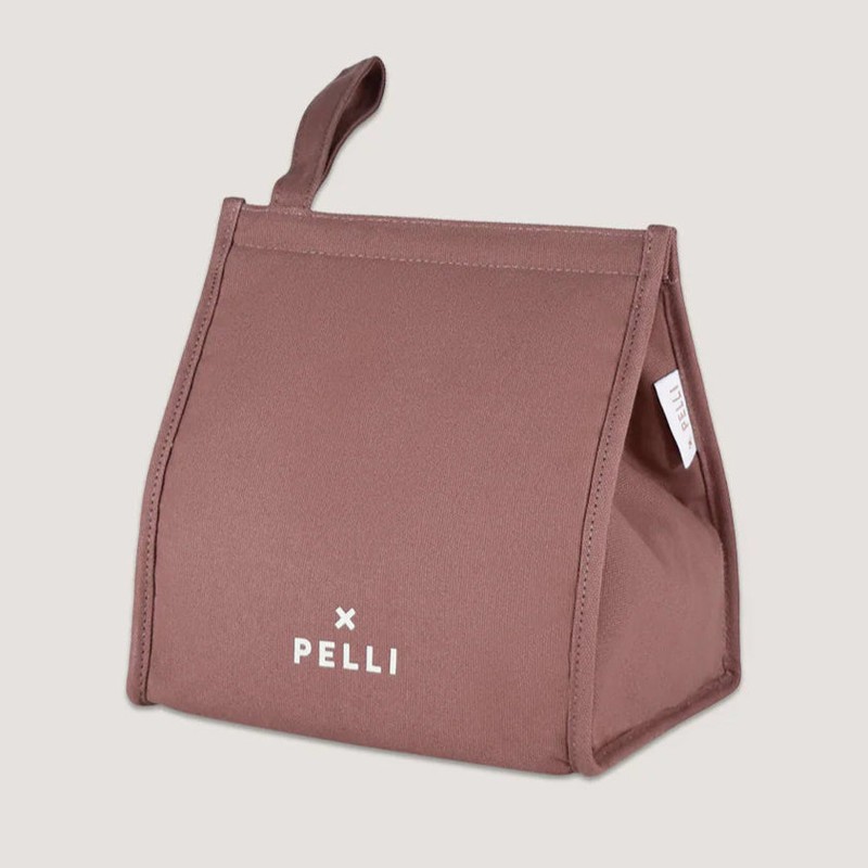 Pelli Big Break Canvas Insulated Lunch Bag, Charcoal Grey
