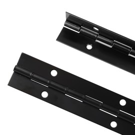 Rod Hinge Folding Black Door Hinges Piano Band for Screwing 4 Pieces 6 Inch Piano Hinges and 24 Screws Piano Band Stainless Steel Rod Hinge (Black)