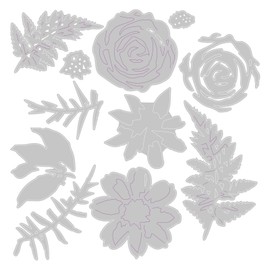 Sizzix Thinlits Flower and Fern Die Set, Multi-Colour, One Size