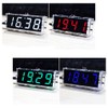 Compact 4-digit DIY Digital LED Clock Kit Light Control Temperature