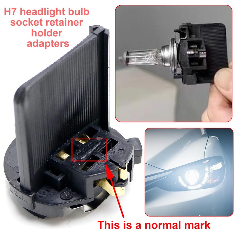 Paifeancodill 2Pcs H7 Headlight Bulb Socket Replacement 5K0941109 A9068260282 Compatible