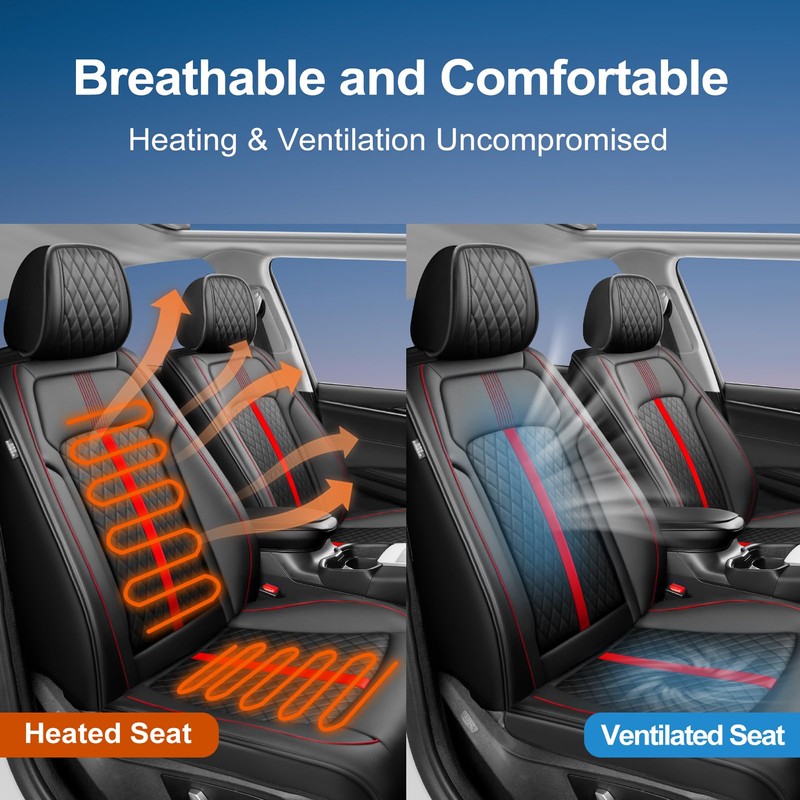 FiveFox Fit Frontier Car Seat Covers (Front Pair) for Select