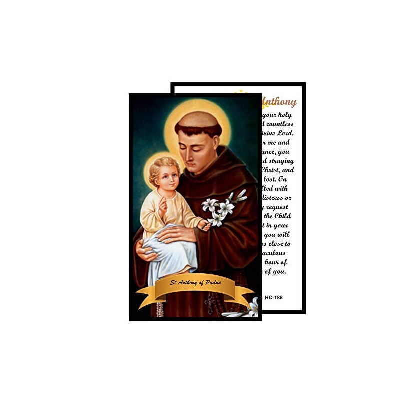 St Saint Anthony Marriage Saint Laminated Prayer Card Blessed by