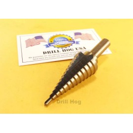 Drill Hog® Step Drill Bit 1/8"~7/8" M7 UniBit Steps HI-Molybdenum M7 Warranty