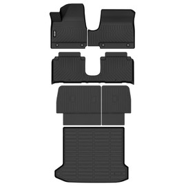 All Weather Floor Mats for 2022-2024 Hyundai Ioniq 5 Movable Console (Limited Models) Floor Mats & Trunk Mat & Backrest Mats for Hyundai Ioniq 5 Accessories Guard Odorless Anti-Slip Floor Liner