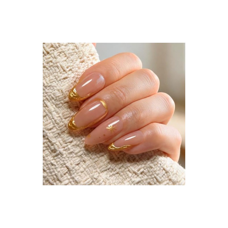 Uñas postizas, 6 paquetes (144 piezas) Set de uñas cortas