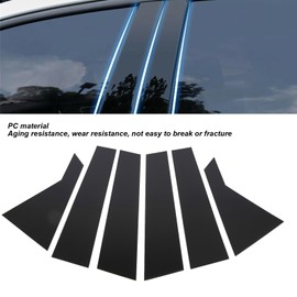 B Pillar Sticker 6PCS Door Window B Pillar Trim Gloss Black Pillar Post Decal Cover Replacement for Kia K3 Forte Sedan Cerato