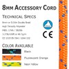 GM CLIMBING 8mm Accessory Cord Rope Double Braid Pre Cut