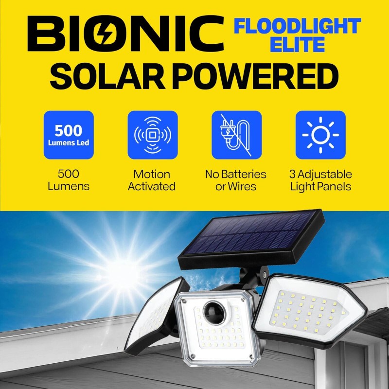 Bell and Howell 500 Lumen Solar Flood Light 2 Pk