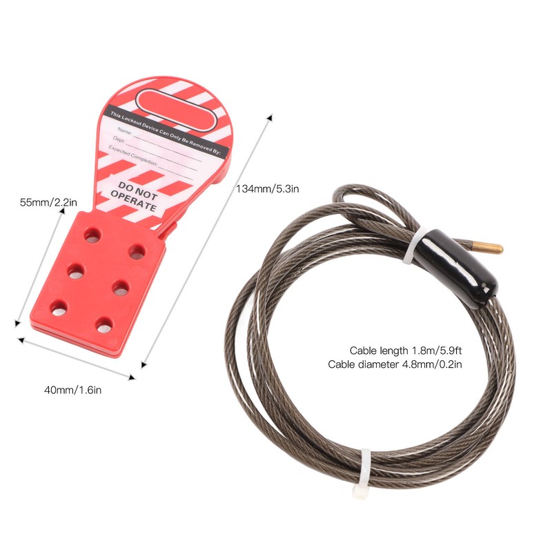 Tagout Cable Lock Rugged Reliable Rustproof 6 Hole Stainless Steel