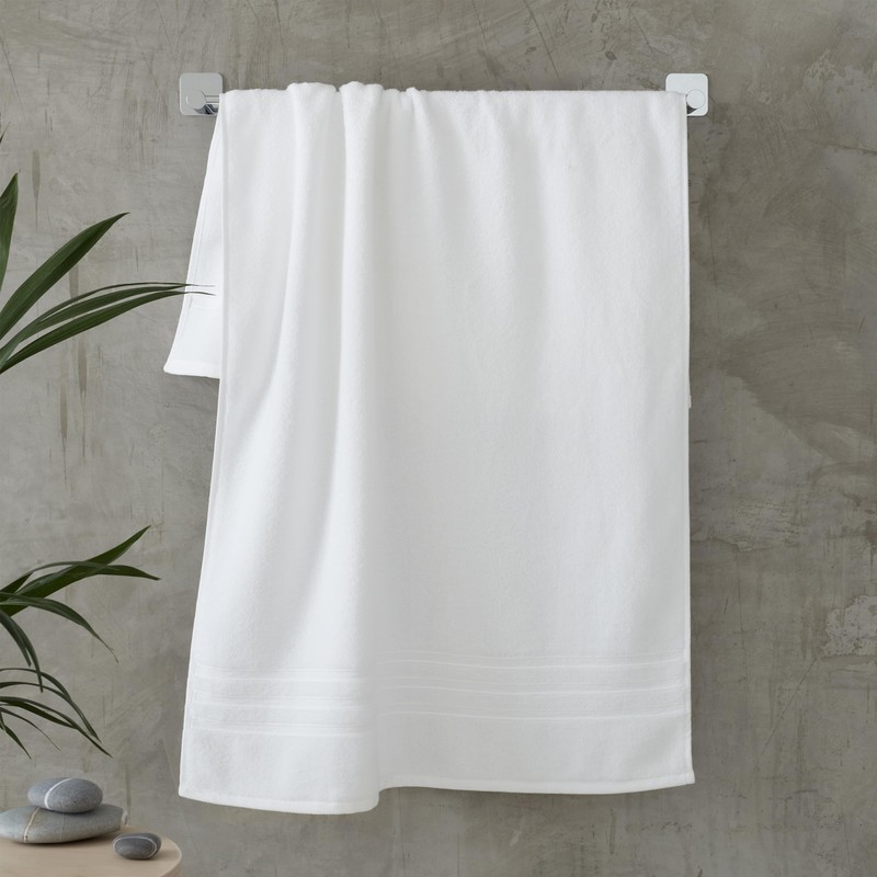 Catherine Lansfield Zero Twist Cotton 70x120cm Bath Towel White
