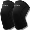 FITPEAK ニースリーブ 筋トレ 【全米NSCA-CPT認定トレーナー推薦】ニーラップ ニーサポーター 膝サポーター ウェイトリフティング スクワット 厚さ7mm 人間工学に基づくデザイン