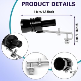 2PCS Car Turbo Whistle, Automotive Replacement Exhaust Mufflers, L Turbo Sound Exhaust Muffler Pipe Whistle Auto Roar Maker, Car Accessories Car Tail Whistle for Most Cars Displacement of 2.0-2.4