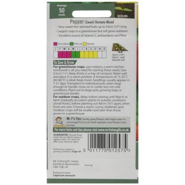 Mr Fothergill's 23487 Vegetable Seeds, Pepper (Sweet) Romano Mixed