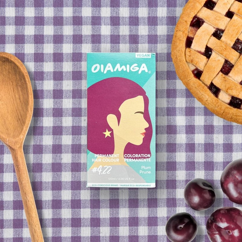 Oiamiga Plum Permanent Hair Colour with Natural Ingredients 120 ml