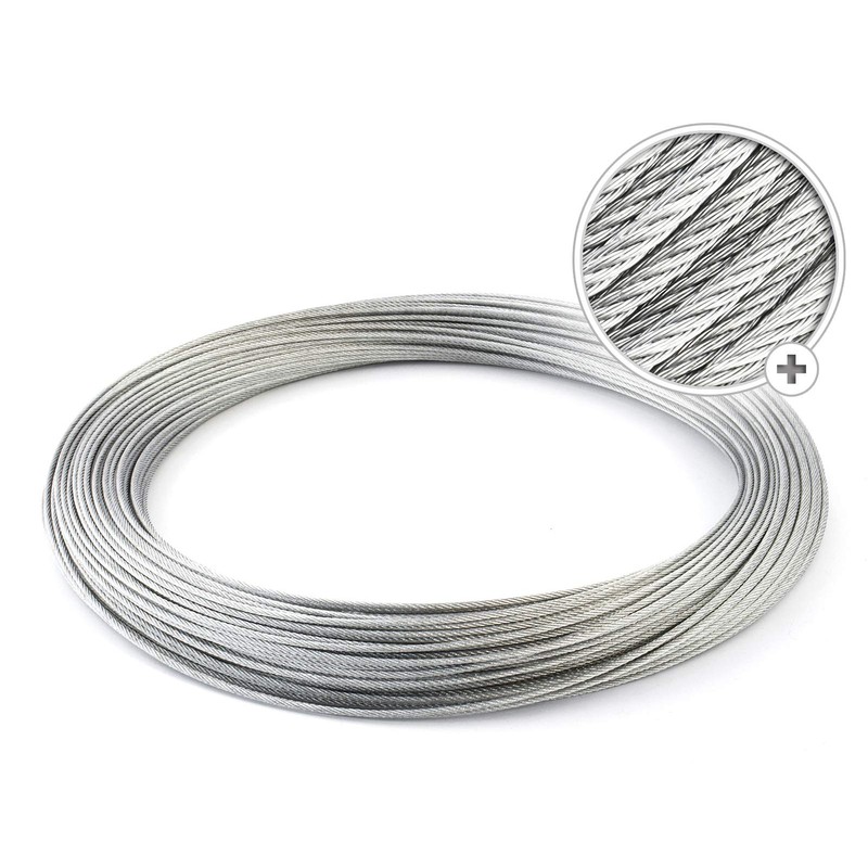 DQ-PP | GALVANISED WIRE ROPE | 3 milimeters | 5