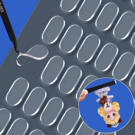 EYAEYAEYA Clear Removable Gel Glue Putty for Museum Action Figures, 0.31x 0.51 Sticky Dots Clear Double Sided Removable,Sticky Tack for Wall Hanging,Wax Mounting Putty (100 PCS)