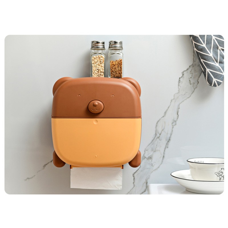Wall Mounted Tissue Box Cartoon Large Space Cute Lovely Tissue