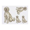 4 x 'Labradoodle' Temporary Tattoos - Water Resistant, Skin-Safe, Non-Toxic
