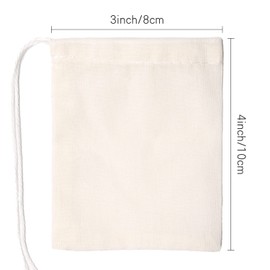 Limko Cotton Bags Muslin Bags Sachet Bag for Home Supplies (3x4 Inch 10 Pack)