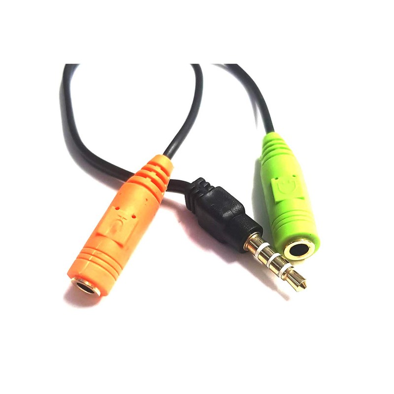 Mr Gadget's Solutions 3.5mm Stereo Headphone Microphone Audio Splitter Cable