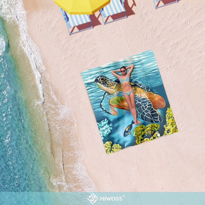 Beach Blanket Waterproof Sandproof Oversized 95”x 80”,Sand Free Beach Mat