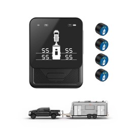 AUTOSIRS RV Tire Pressure Monitoring System, with 4 Sensors, TPMS, Smart Sensors, Trailer Tire Pressure Monitoring System for RV Travel Trailer Camper Compatibility Exceeds Industry Standards