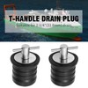 Anxingo 2 Pcs 1-1/4 Inch T-Handle Drain Plug,Twist and Seal