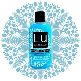 LatinUs Beauty, Lock The Look Crema para Peinar con Keratina Vegana para Cabello Manejable y Estilizado, 8 oz