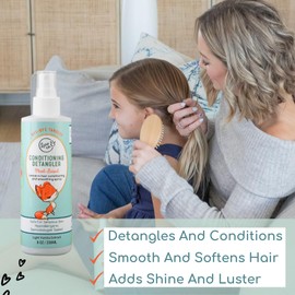 LANE & CO. Conditioning Detangler Spray for Kids & Babies - Leave In Conditioner Spray for Smoothing, Detangling - Vegan, Plant-Based, Child-Safe Formula - Natural Baby Hair Products - 8-oz. Bottle