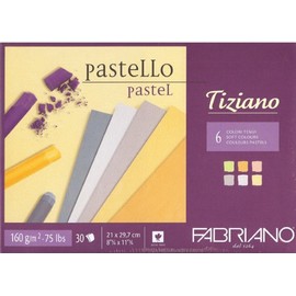 Hochwertiges Pastellpapier farbig Fabriano Tiziano Din A4 30 Blatt 160gr.