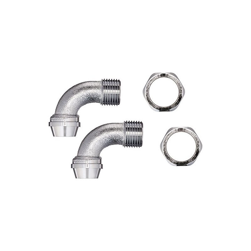 Chrome Plated Bathcock Coupling Elbows, 1 Pair (BCL-050)