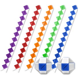 NILLOS Mini Twist Puzzle Toys, 10 PCS Plastic Puzzle Cubes for Party Favors, Bags Fillers (Random Colors)