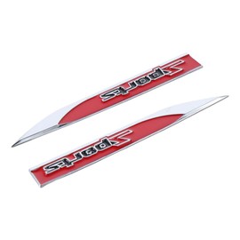 2 Pcs 3D Metal Sport Logo Emblem Badge, Sport Logo Emblem Blade Side Fender Metal Sticker for Car, Truck, Motorcycle